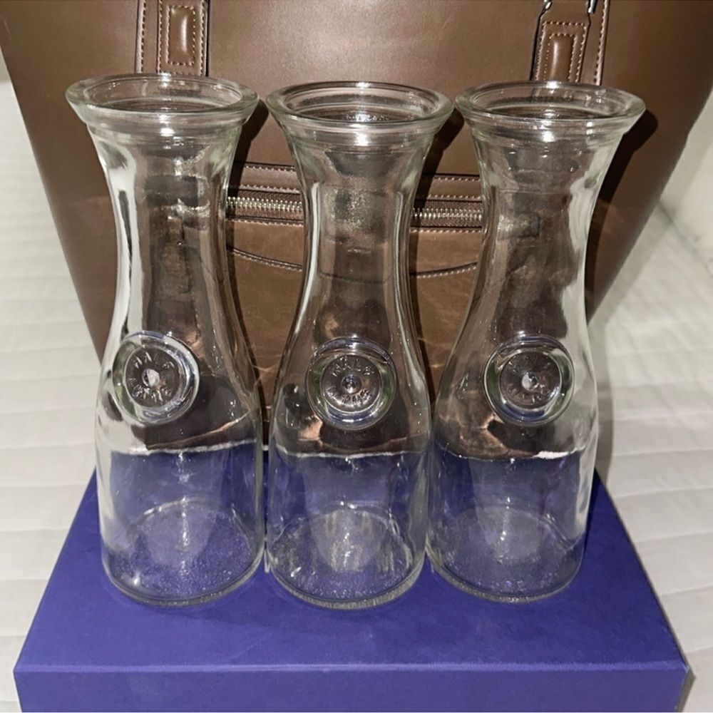 Anchor Hocking Half Litre Clear Glass Carafe Set of 3